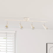 Faretto da soffitto 4 Vie Regolabili in Nickel Spazzolato GU10
