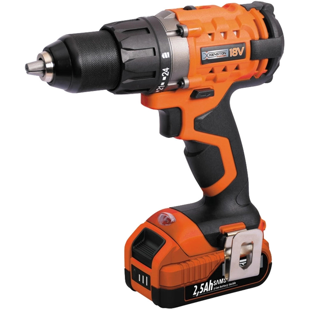 Trade Shop - Trapano Avvitatore A Batteria Al Litio In Valigetta 18v Cordless Con 1 Batteria -