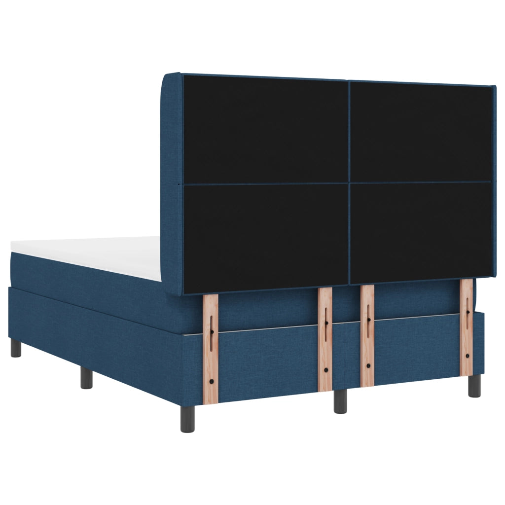 Letto Box Spring con Materasso & LED Blu 140x200 cm Tessuto