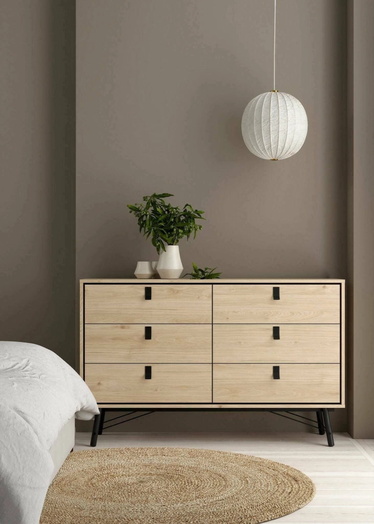 Credenza Anturio, Buffet da soggiorno, Madia da salotto, Dispensa da cucina, 150x40 h95 cm, Rovere