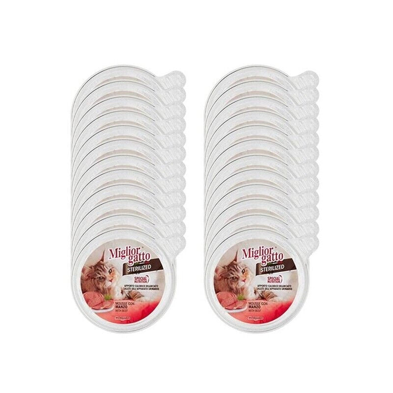 MIGLIOR GATTO STERILIZED 24 X 85 GR VASCHETTA DI MOUSSE AL MANZO