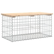 Panchina Giardino | Panca da Giardino Design Gabbione 83x44x42 cm Legno Massello Pino