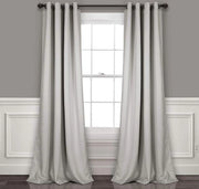 Pannelli di tenda oscuranti lussureggianti, set di due in grigio chiaro - 52x84 - isolamento per classe di insonorizzazione
