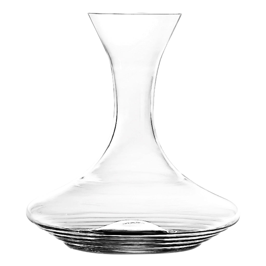 Zafferano Decanter Collezione Esperienze in vetro sonoro superiore lavorato a mano, design elegante con scanalature interne per ossigenazione vino