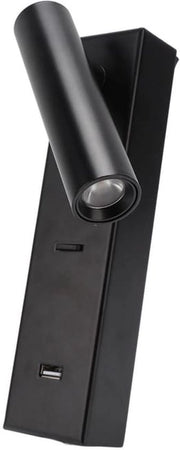 Lampada da parete LED elegante e semplice con interruttore e porta USB, adatta per camere da letto, alimentazione 100-240V.