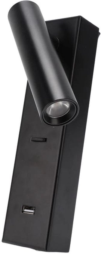 Lampada da parete LED elegante e semplice con interruttore e porta USB, adatta per camere da letto, alimentazione 100-240V.