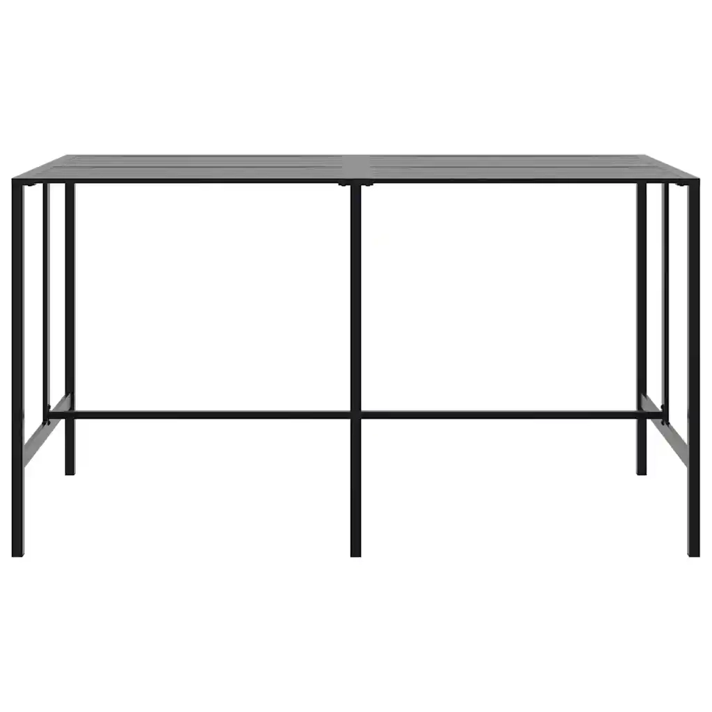 Set Bar da Giardino 9pz Nero in Acciaio Verniciato a Polvere 3283754