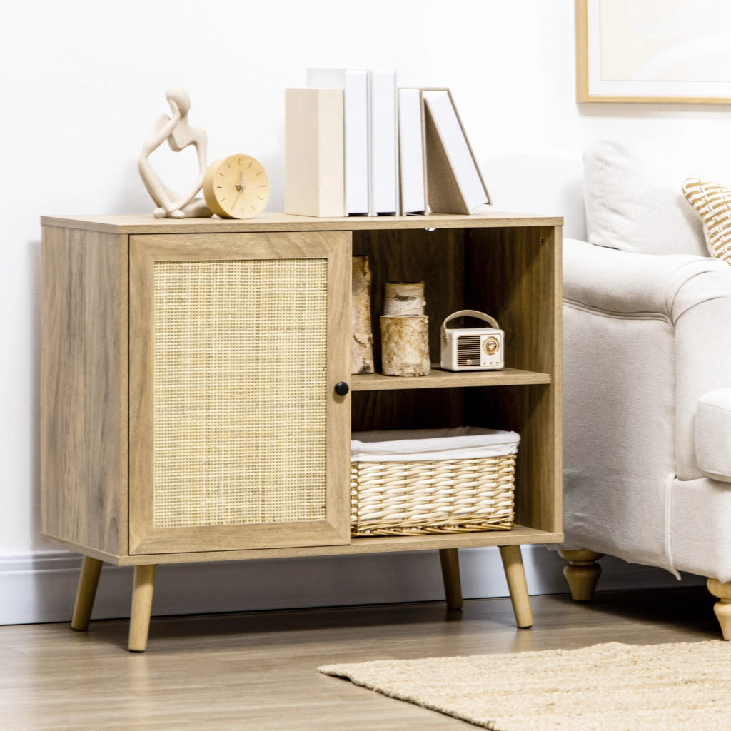 Mobile Consolle Ingresso ¨C Xylo ¨C Rattan Naturale 80x39x70 cm