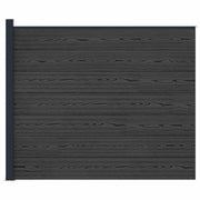 Pannello di recinzione | Recinzione da Giardino WPC e Alluminio Nero