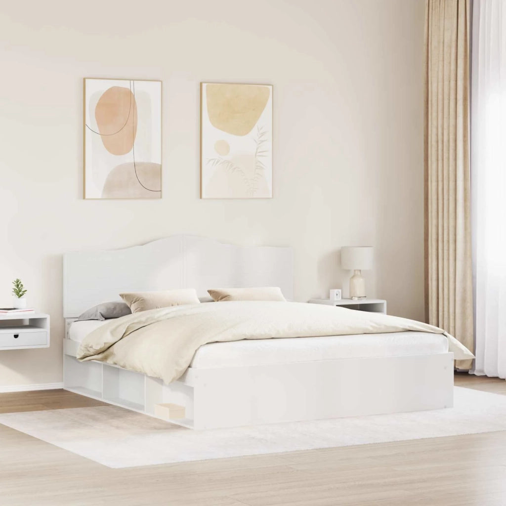 Struttura del letto Bianco 200 x 200 cm Pino massello 3413263