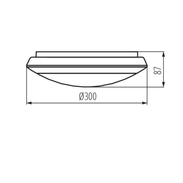 Kanlux plafoniera LED DABA 16W 4000K IP66 sensore movimento