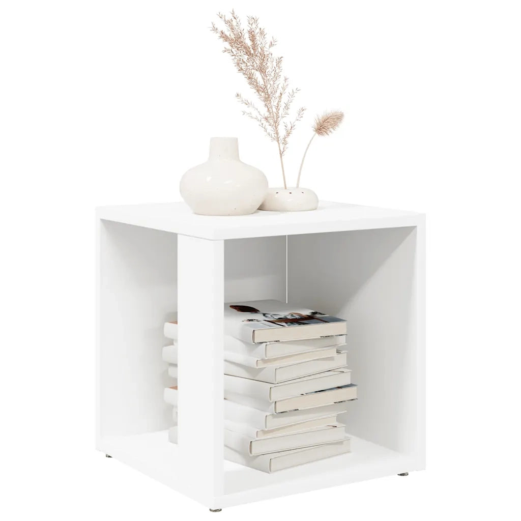 Tavolino Bianco 33x33x34,5 cm in Legno Multistrato 809008