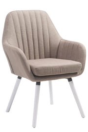 Poltroncina Florian in tessuto Tortora,bianco