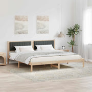 Struttura del letto Grigio scuro 200 x 200 cm Pino massello 3394239