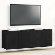 Mobili Porta TV 2 pz Rovere Nero 120x30x41 cm Legno di Argilla 862195