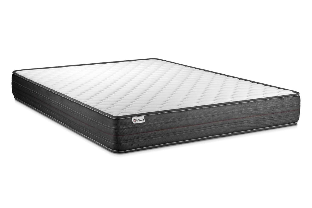 Letto con materasso VITALPOWER 140 x 220 cm Rete Kit Nero