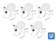 5 pz Luci da incasso Faretti LED 3W 6000K Pannello Rotondo Ultra Sottile Bianco freddo Diametro 85mm