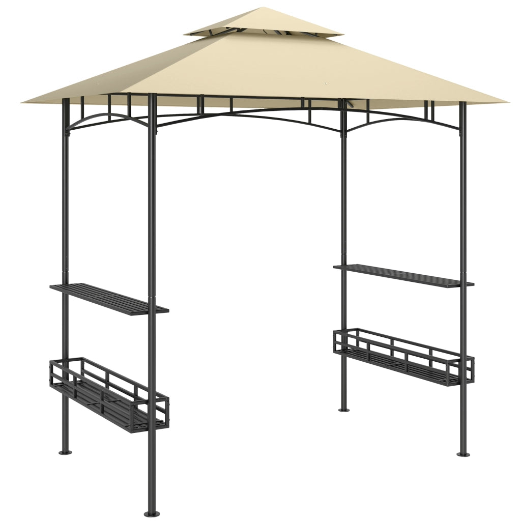 GAZEBO PER GRIGLIA 240x150x257 cm in acciaio Beige