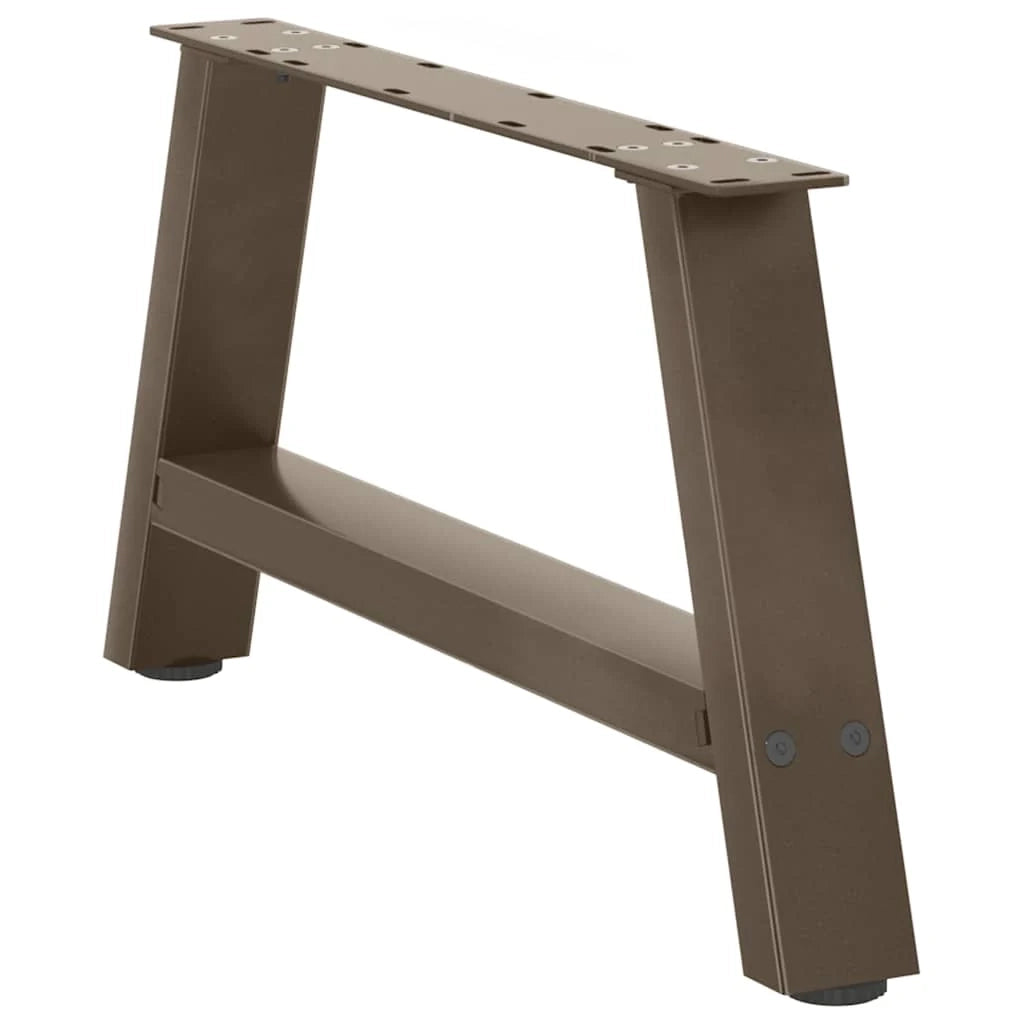Set di 2 gambe per tavolino da caffè a forma di A 70 x 30 cm con livelli regolabili estetica moderna acciaio nero 02_0057107