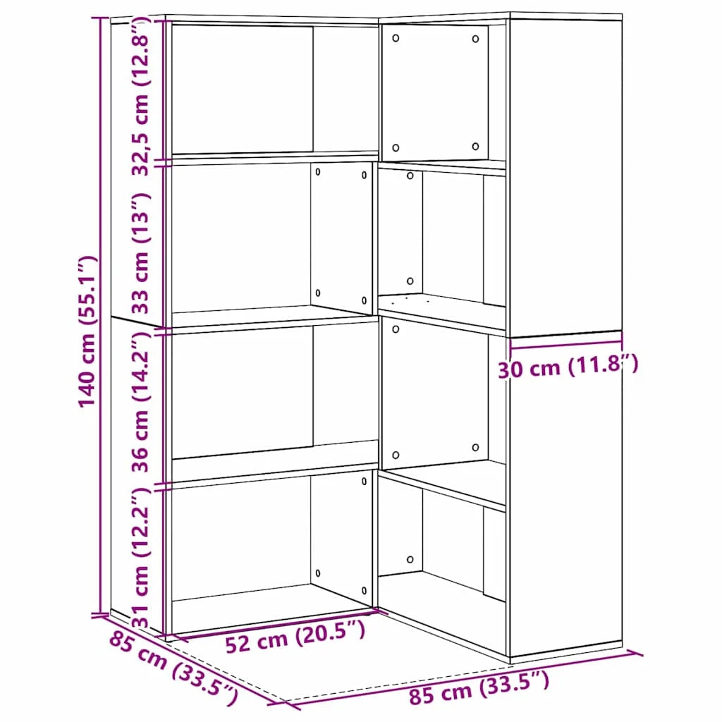 Mobiletto rettangolare minimalista 85 x 85 x 140 cm alta funzionalità arredamento moderno legno ingegnerizzato nero 02_0055938
