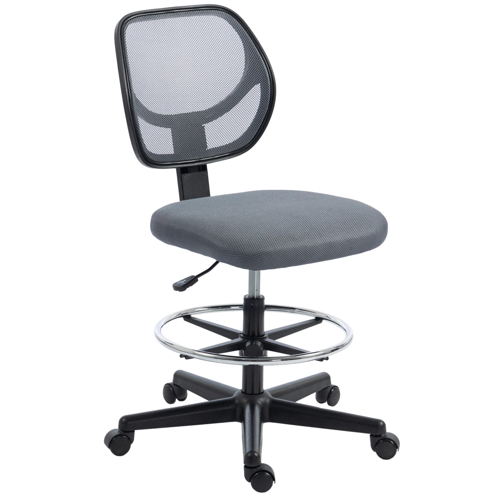 Poltrona da ufficio ergonomica con poggiapiedi ¨C zephmum ¨C grigio scuro