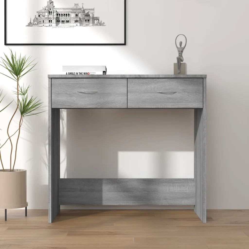 Scrivania | Tavolo da Ufficio Grigio Sonoma 80x40x75 cm in Legno Multistrato