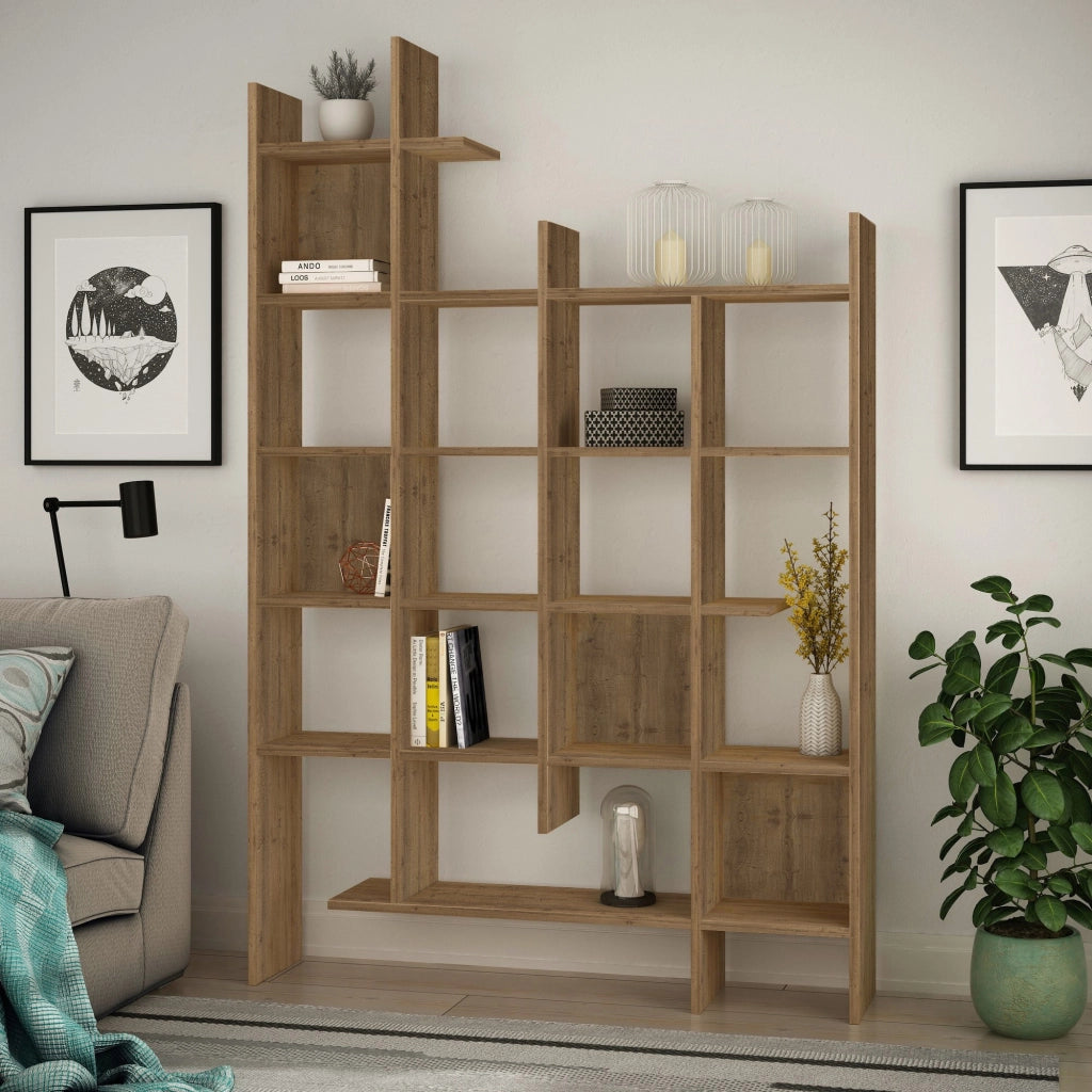 Libreria in legno "Manco" - 122 x 25 x 188 cm - Hitit