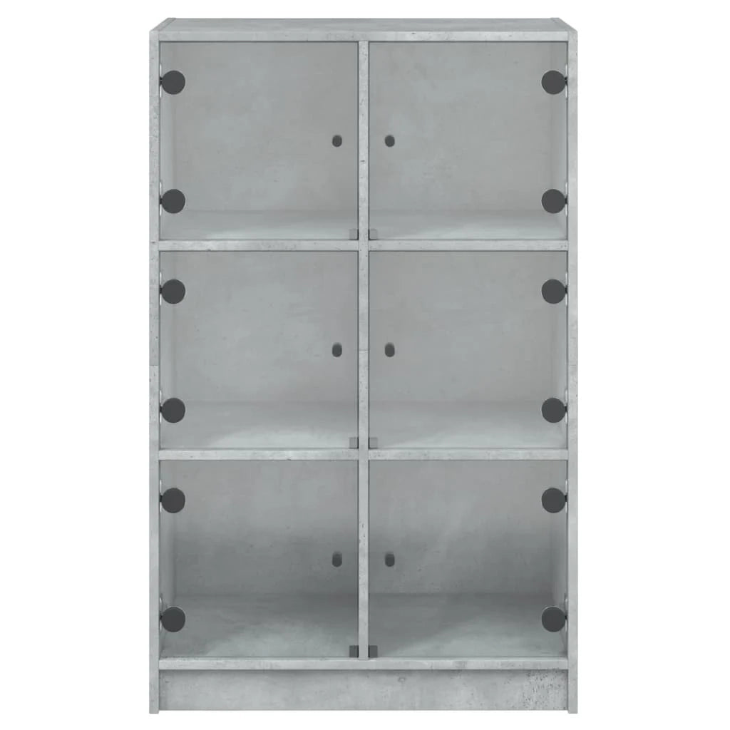 Buffet credenza cassettiera mobiletto mobile contenitore organizer cucina soggiorno salotto alto con ante 68 x 37 x 109 cm legno ingegnerizzato grigio 02_0032239
