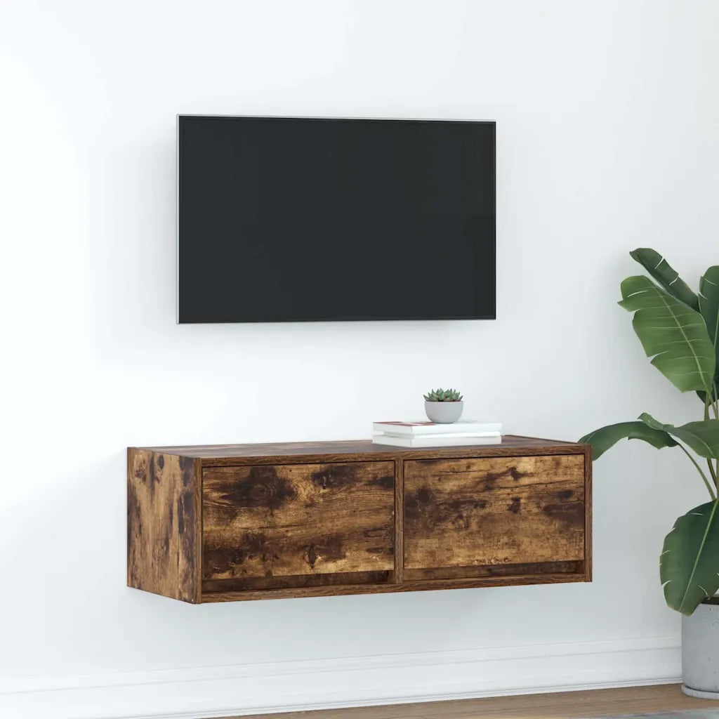 vidaXL Mobile Porta TV Rovere Fumo 80x31x25,5 cm in Legno Multistrato