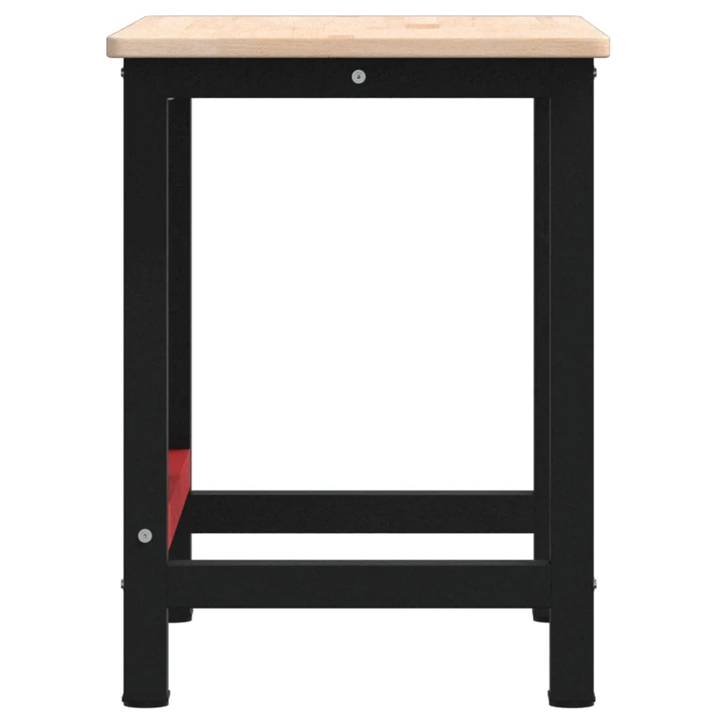 Banco Lavoro 100x60x81,5 cm Legno Massello Rovere Rettangolare