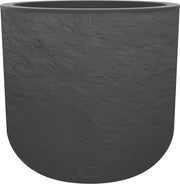 Tazza Rotonda 40 cm 325 L Zona di Accumulo Acqua Imitazione Pietra - Ø 385 x H 368 cm - Grigio Antracite - Tazza per Piante Tazza per Fiori