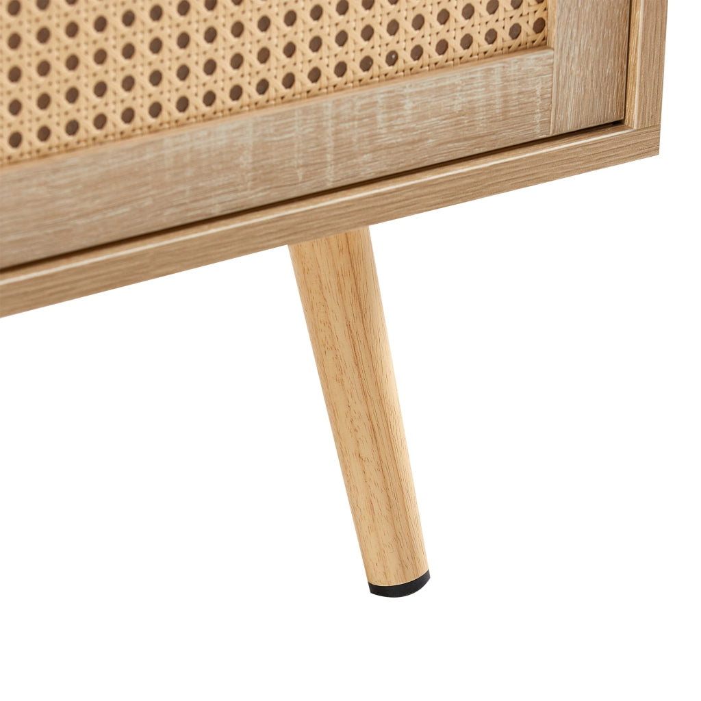 Tavolino da caffè con anta scorrevole; per soggiorno; in MDF; 105×55×40 cm; legno naturale