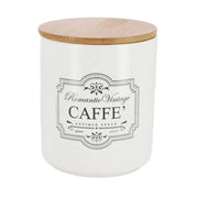 BARATTOLO IN CERAMICA CON TAPPO IN LEGNO 10XH12CM PER IL CAFFÈ