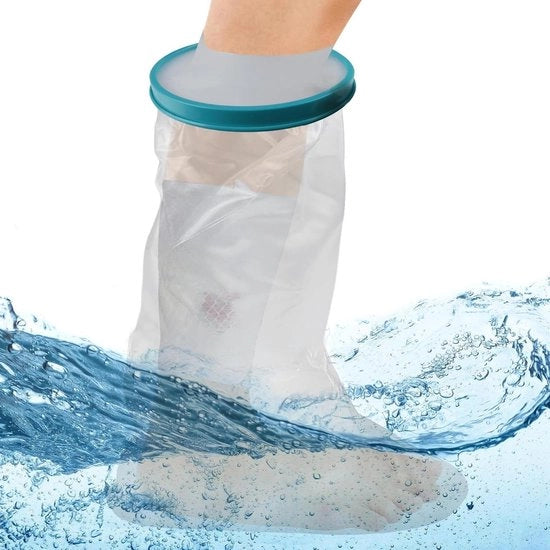 Protezione per il bagno impermeabile - Protezione per il gesso - Reutilizzabile - Previene lesioni ai piedi e contusioni ai talloni.