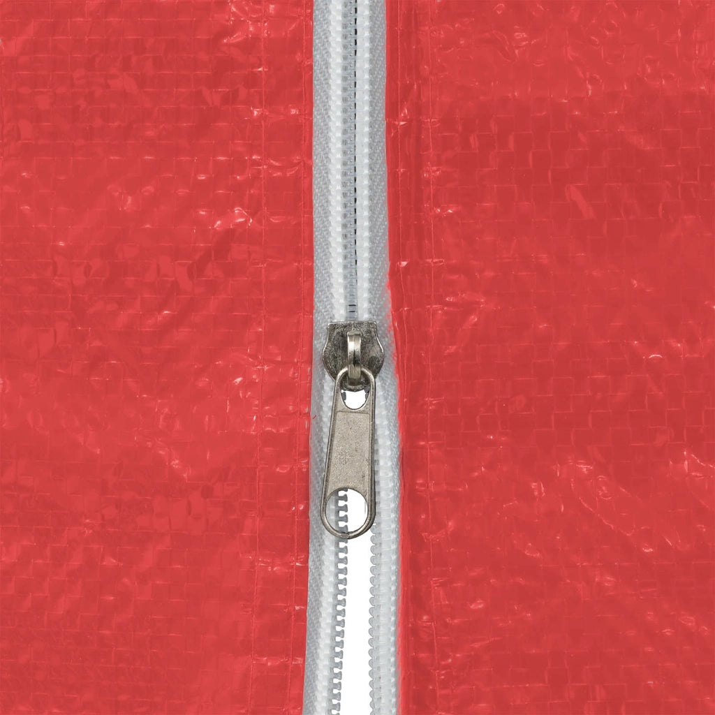 Parete per tenda da festa 2 pz Rosso 400 x 195 cm PE e Acciaio CFW6351831
