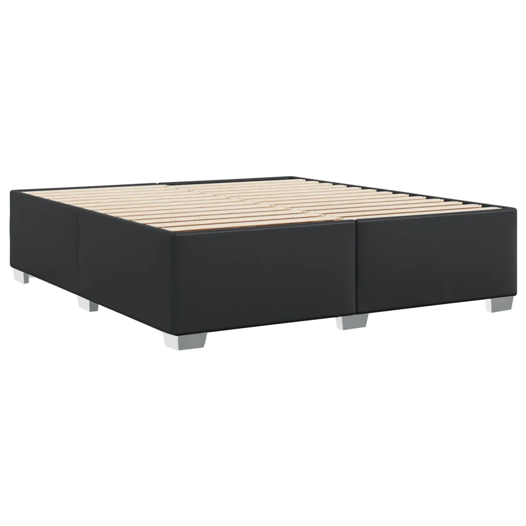 Giroletto-Struttura Letto Nero 200x200 cm in Similpelle 895441