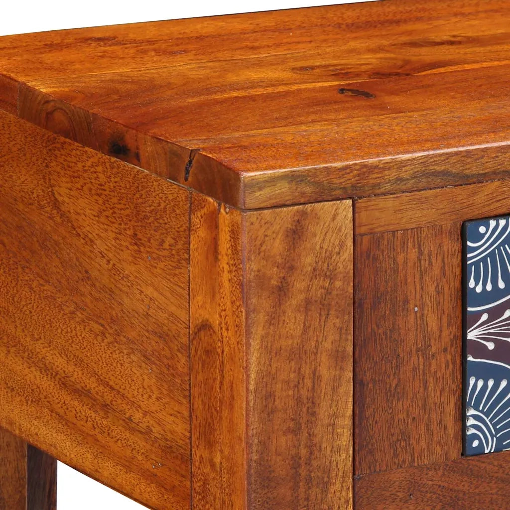 Tavolo laterale | Tavolino con cassetto Marrone 40 x 30 x 36 cm