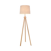 Maytoni lampada da terra contemporanea Calvin 1 luce E27 marrone metallo tessuto