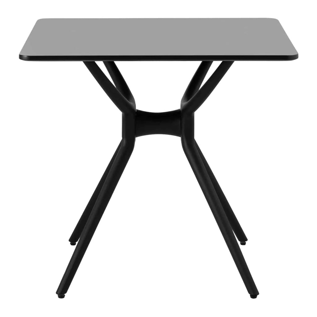 Tavolo da pranzo/soggiorno quadrato piccolo con piano nero 80 x 80 cm 14_0004499