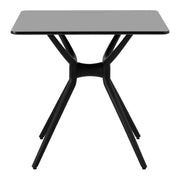 Tavolo da pranzo/soggiorno quadrato piccolo con piano nero 80 x 80 cm 14_0004499