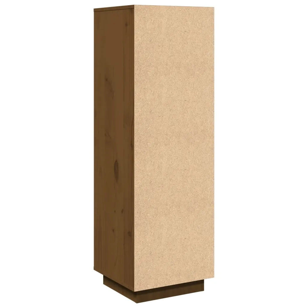 Credenza-Buffet-Armadio da cucina Marrone Ambrato 38x35x117 cm in Legno Massello di Pino