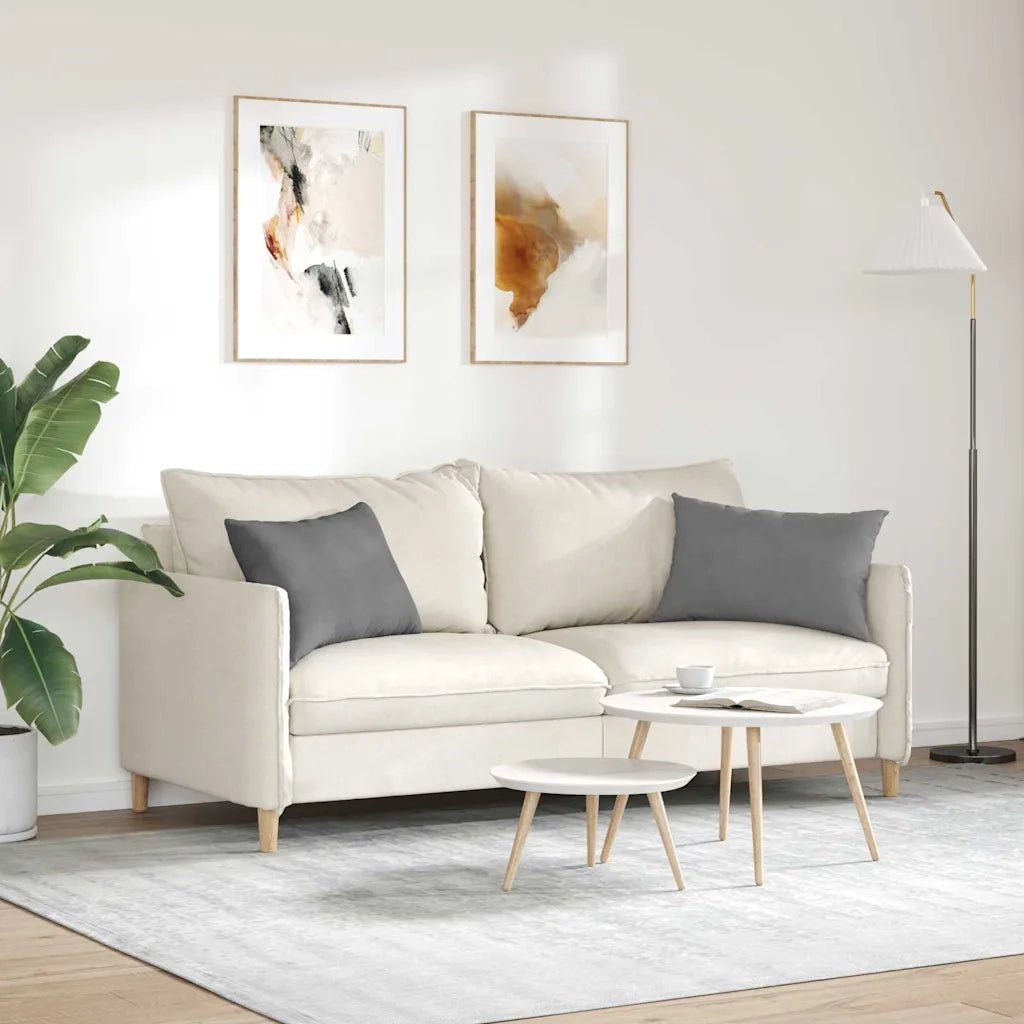 Cuscini da Divano 2 pcs Grigio scuro 60 x 40 cm Tessuto