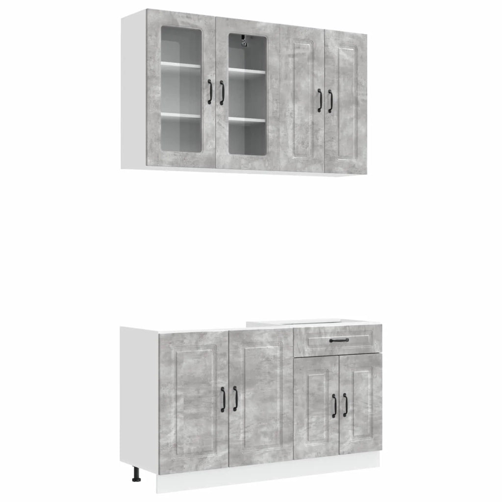 Unità Cucina KALMAR 4 pcs Grigio Cemento Legno ingegnerizzato 3438298
