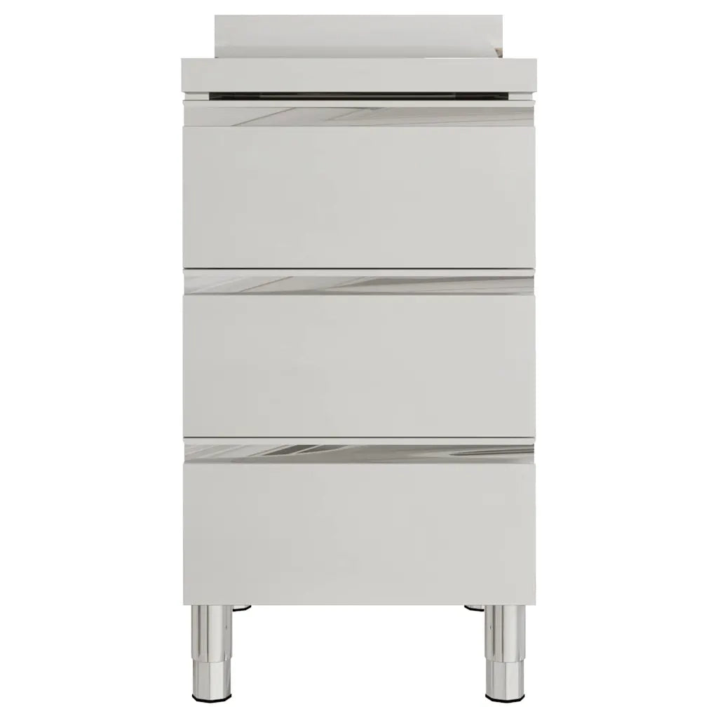 Mobiletto da cucina commerciale con 3 cassetti 50x60x96 cm 151179