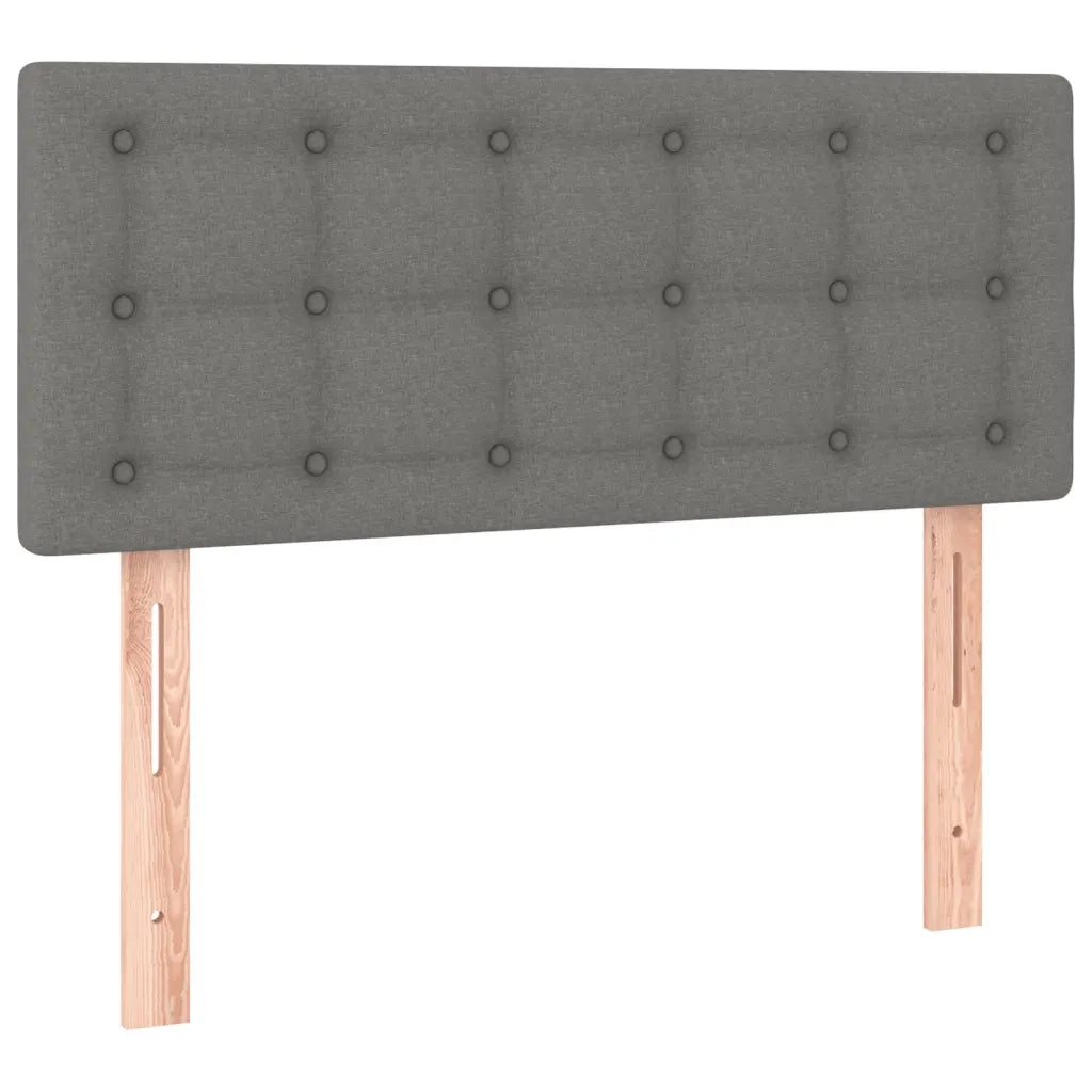 Letto a Molle Materasso e LED Grigio Scuro 120x190cm in Tessuto 3270068