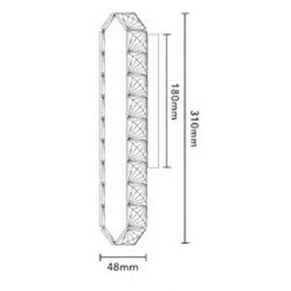 Trade Shop - Applique Led Lampada Da Parete 5w In Acciaio Vetro Interruttore Cct Switch Moderno Aq21-3c -