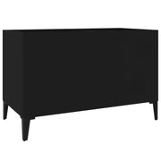 Mobile porta dischi pratico e classico 74,5 x 38 x 48 cm realizzato in legno composito nero 02_0049208