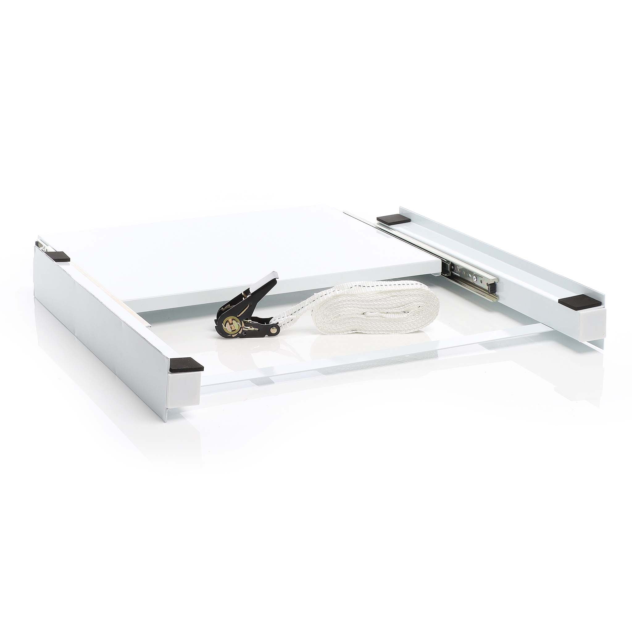 Kit sovrapposizione lavatrice asciugatrice max 150 kg con ripiano estraibile