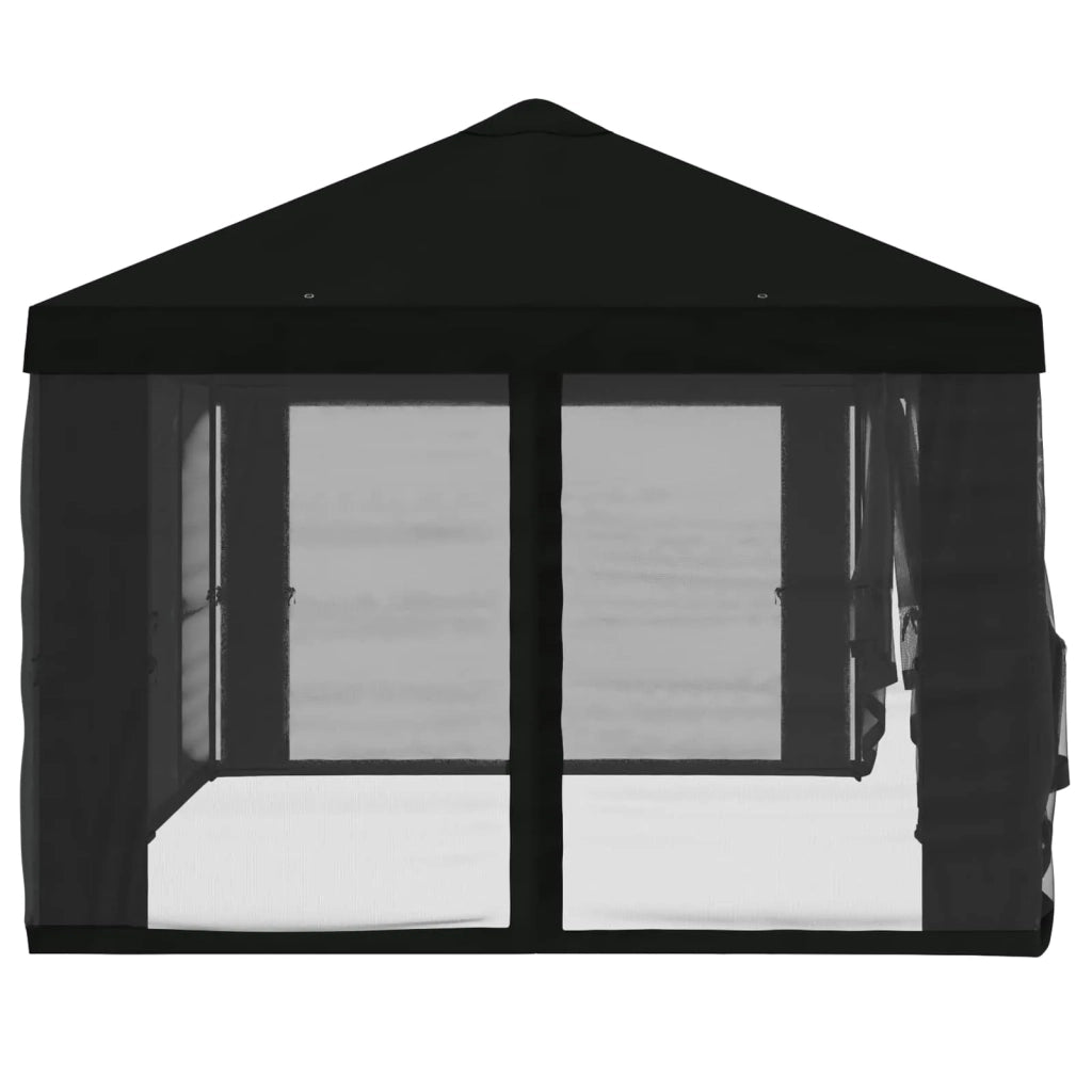 Copertura Gazebo con Pareti Laterali 6 x 3 m Nero Poliestere 900419