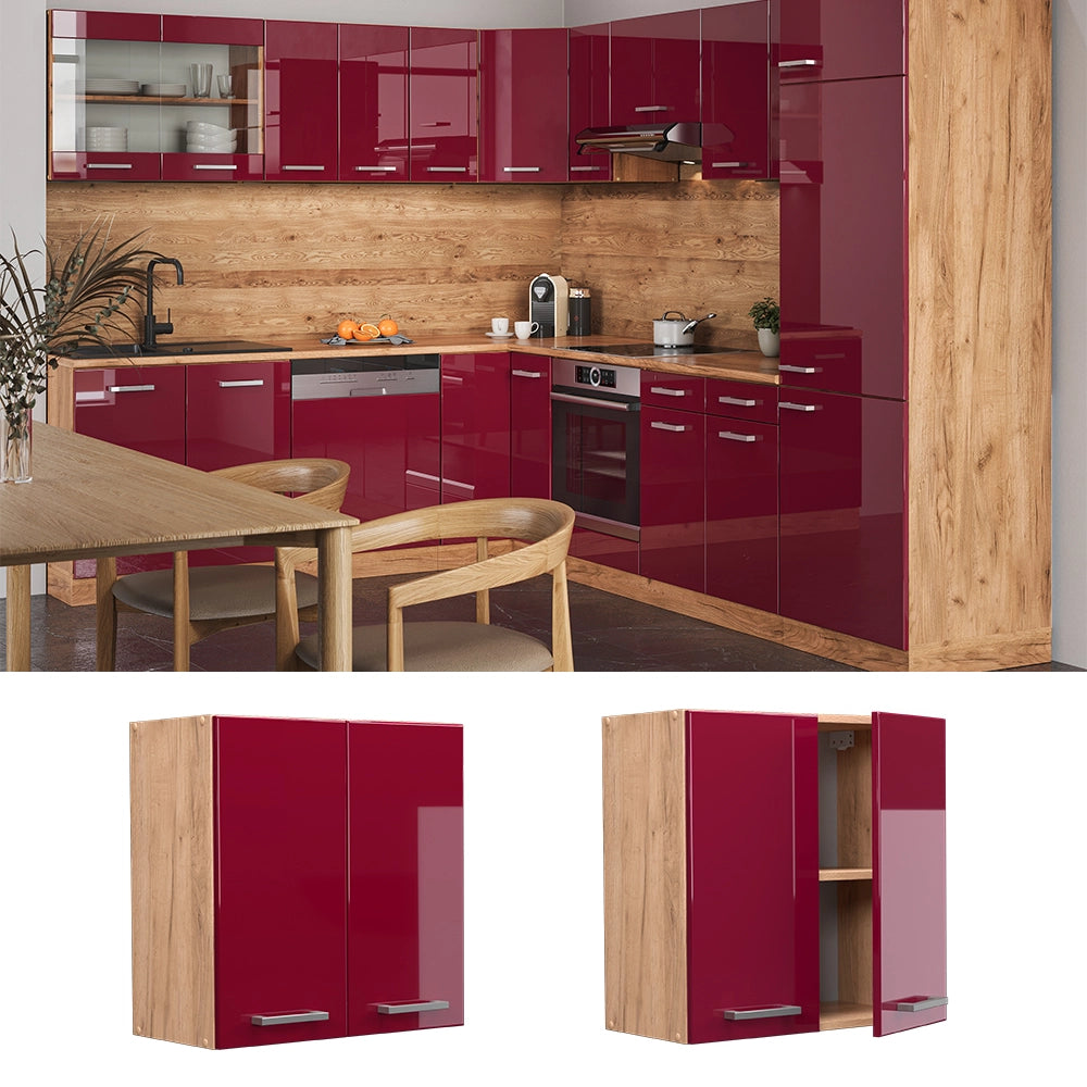 Vicco Pensile da cucina Rosso lucido 60 cm